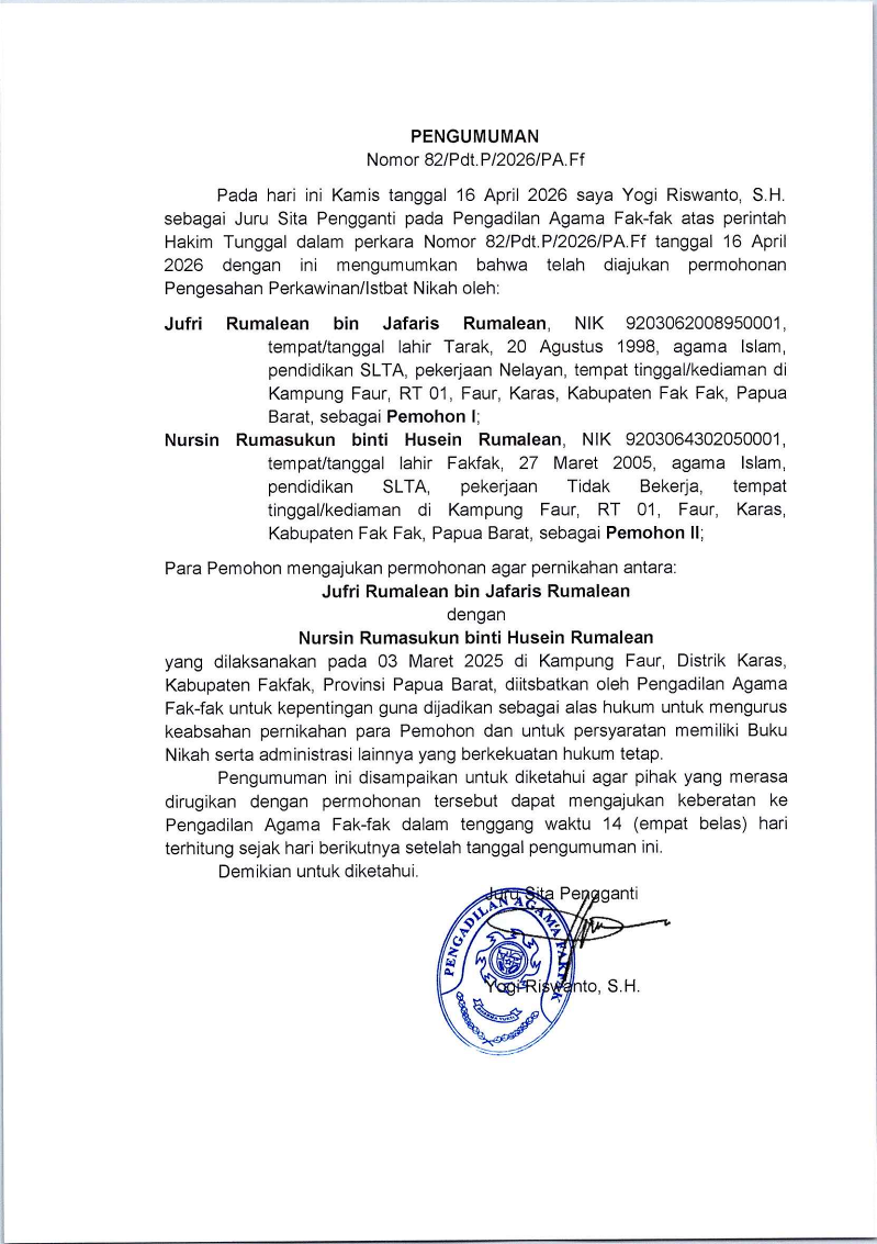 Pengumuman 82 17 04 2026